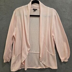 IMAN Open Front Drape Cardigan Sweater Womens Size XL Coquette Casual Soft Girl
